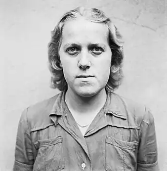 Herta Bothe, in Celle in afwachting van haar proces, augustus 1945.