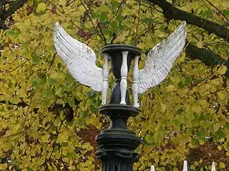 Zandloper op het toegangshek