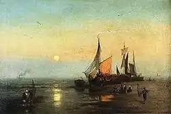 Strand bij Maanlicht, Nederland