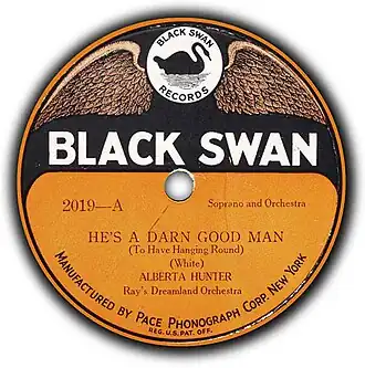 Alberta Hunter, He's a Darn Good Man, uitgekomen bij het label Black Swan Records