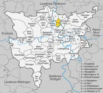 Kaart van Hessigheim