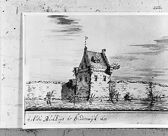 Het Blokhuis begin 17e eeuw