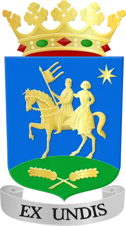 Het wapen van de gemeente Het Hogeland.