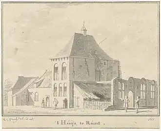 Het Huis te Rumpt, door Cornelis Pronk (1728)