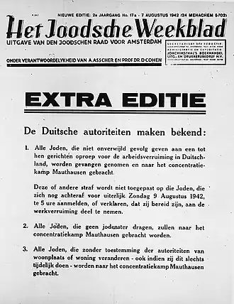 Een extra editie van 7 augustus 1942