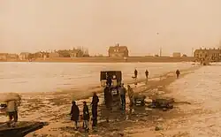 Het Nieuwe Veer Ridderkerk, de Noord dichtgevroren winter 1929