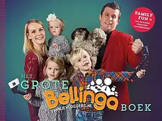 Het gezin Bellinga op de kaft van Het grote Bellingaboek (2020)