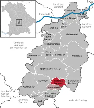 Kaart van Hettenshausen