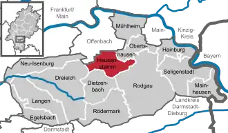 Kaart van Heusenstamm