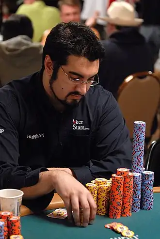 Hevad Khan bij de 2007 World Series of Poker