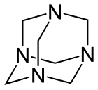 Structuurformule van hexamine