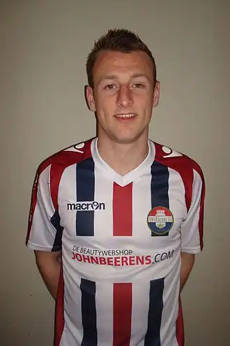 Jonas Heymans in 2013 als speler van Willem II