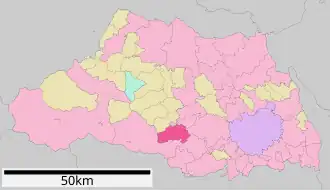 Situering van Hidaka in de prefectuur Saitama