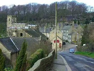 High Bradfield in 2007; links de Sint-Nicholaaskerk
