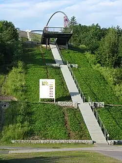 Trap naar boven op de Halde Hoheward