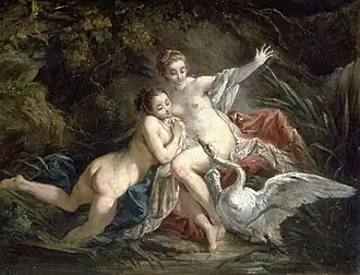 Leda en de zwaan, werk van Hippolyte-Joseph Cuvelie