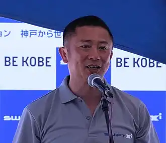 Hiro Matsushita bij demovlucht van Swift020 in Kobe 21 juli 2018.