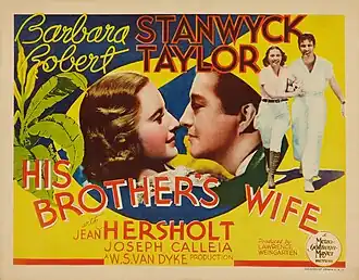 Affiche voor His Brother's Wife