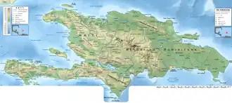 Kaart van Hispaniola