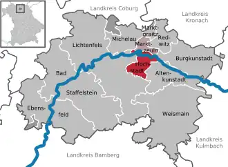 Kaart van Hochstadt am Main