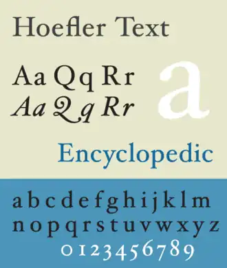 Voorbeeld van Hoefler Text