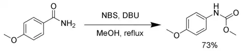 De hofmann-omlegging met N-broomsuccinimide