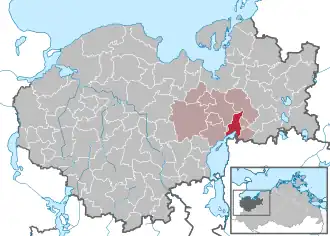 Kaart van Hohen Viecheln