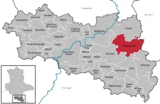 Kaart van Hohenmölsen