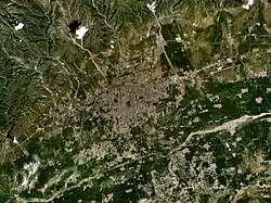 Satellietfoto van Hohhot