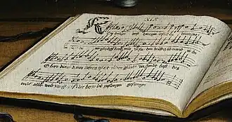 Pagina van het hymneboek van Walther