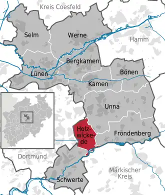 Kaart van Holzwickede