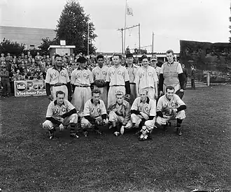 Het honkbalteam van VVGA in 1955