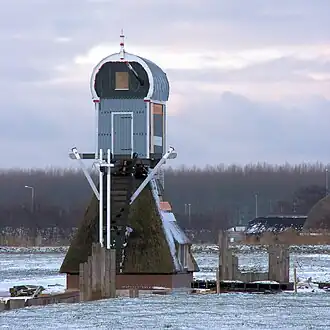 De Kalkmolen op zijn nieuwe plek