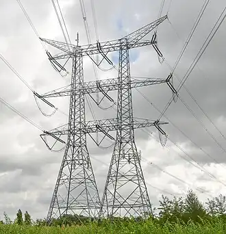 Deze mast heeft ruim 1200 glaskapisolatoren