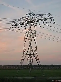 Hoogspanningsmast nabij Groningen