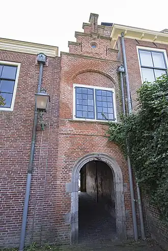 Achterzijde van het poortje