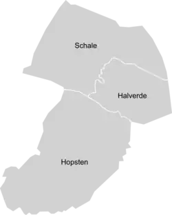 De Ortsteile van Hopsten