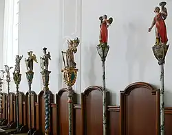 Processiestaven in de kerk van Horb, Baden-Württemberg