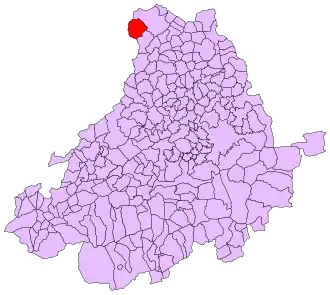 Kaart van Horcajo de las Torres