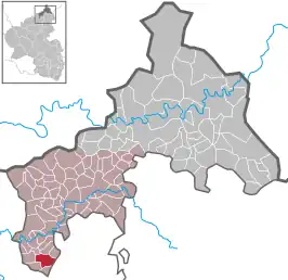 Kaart van Horhausen (Westerwald)