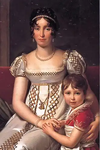 Hortense de Beauharnais met haar zoontje Napoleon Karel Geschilderd door François Gérard (1805-1807), privécollectie