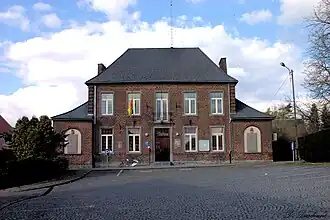 Het gemeentehuis van Frasnes-les-Gosselies