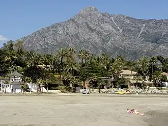 Sierra Blanca vanaf het strand