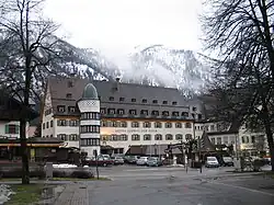 Het hotel dat bij de abdij hoort