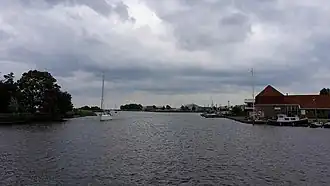 De Houkesloot in westelijke richting, Sneek