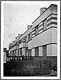 Betonwoningen te Rotterdam. Afkomstig uit De Stijl, 4e jaargang, nr. 12 (december 1921): p. 186.