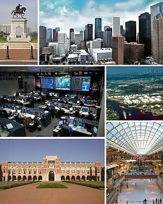 Een collage van Houston