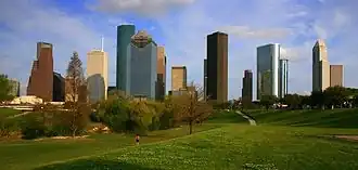 De skyline van Houston