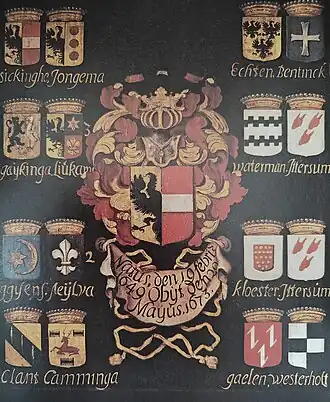 Houten rouwbord van Johan (Jan) Sickinghe (1649-1673)