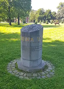 Eurozuil bij Château St. Gerlach